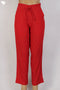 Cambric Cotton Pants In Crimson Red